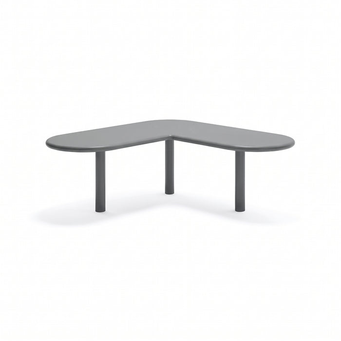 Gewerbefabrik Sitzbank Eichwalde Outdoor Bank Parkbank Stahl Grau RAL 7011