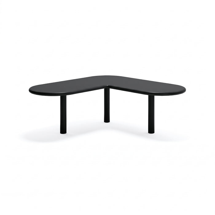 Gewerbefabrik Sitzbank Eichwalde Outdoor Bank Parkbank Stahl Schwarz RAL 9017