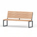 Gewerbefabrik Sitzbank Eppelborn Outdoor Bank Parkbank Holz Grau RAL 7011