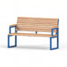 Gewerbefabrik Sitzbank Eppelheim Outdoor Bank Parkbank Holz Blau RAL 5005