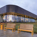 Gewerbefabrik Sitzbank Eppelheim Outdoor Bank Parkbank Holz Gelb RAL 1028 Park