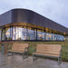 Gewerbefabrik Sitzbank Eppelheim Outdoor Bank Parkbank Holz Grau RAL 7011 Park
