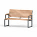 Gewerbefabrik Sitzbank Eppelheim Outdoor Bank Parkbank Holz Grau RAL 7011