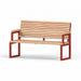 Gewerbefabrik Sitzbank Eppelheim Outdoor Bank Parkbank Holz Rot RAL 3001