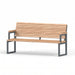 Gewerbefabrik Sitzbank Eppendorf Outdoor Bank Parkbank Holz Grau RAL 7011