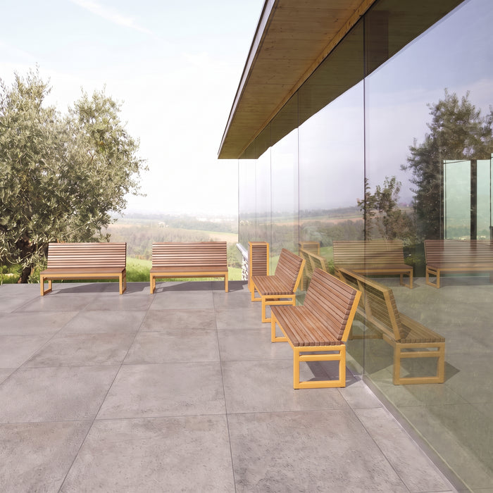 Gewerbefabrik Sitzbank Eppenrod Outdoor Bank Parkbank Holz Gelb RAL 1028 Park