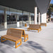 Gewerbefabrik Sitzbank Eppenrod Outdoor Bank Parkbank Holz Gelb RAL 1028 Stadt