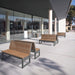 Gewerbefabrik Sitzbank Eppenrod Outdoor Bank Parkbank Holz Grau RAL 7011 Stadt