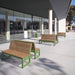 Gewerbefabrik Sitzbank Eppenrod Outdoor Bank Parkbank Holz Grün RAL 6018 Stadt