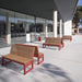 Gewerbefabrik Sitzbank Eppenrod Outdoor Bank Parkbank Holz Rot RAL 3001 Stadt