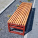 Gewerbefabrik Sitzbank Eppingen Outdoor Bank Parkbank Holz Rot RAL 3001 Park