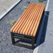 Gewerbefabrik Sitzbank Eppingen Outdoor Bank Parkbank Holz Schwarz RAL 9017 Park