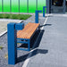 Gewerbefabrik Sitzbank Eppstein Outdoor Bank Parkbank Holz Blau RAL 5005 Park