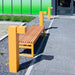 Gewerbefabrik Sitzbank Eppstein Outdoor Bank Parkbank Holz Gelb RAL 1028 Park
