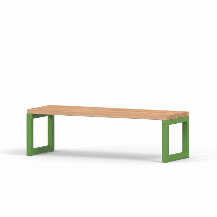 Gewerbefabrik Sitzbank Eppstein Outdoor Bank Parkbank Holz Grün RAL 6018