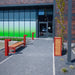 Gewerbefabrik Sitzbank Eppstein Outdoor Bank Parkbank Holz Rot RAL 3001 Stadt