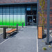 Gewerbefabrik Sitzbank Eppstein Outdoor Bank Parkbank Holz Schwarz RAL 9017 Stadt