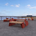 Gewerbefabrik Sitzbank Erlabrunn Outdoor Bank Parkbank Holz Rot RAL 3001 Stadt