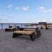 Gewerbefabrik Sitzbank Erlabrunn Outdoor Bank Parkbank Holz Schwarz RAL 9017 Stadt