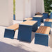 Gewerbefabrik Sitzbank Erlau Outdoor Bank Parkbank Holz Blau RAL 5005 Park