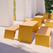 Gewerbefabrik Sitzbank Erlau Outdoor Bank Parkbank Holz Gelb RAL 1028 Park