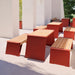 Gewerbefabrik Sitzbank Erlau Outdoor Bank Parkbank Holz Rot RAL 3001 Park