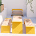 Gewerbefabrik Sitzbank Erlbach Outdoor Bank Parkbank Holz Gelb RAL 1028 Park