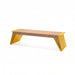 Gewerbefabrik Sitzbank Erlbach Outdoor Bank Parkbank Holz Gelb RAL 1028