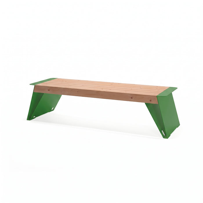 Gewerbefabrik Sitzbank Erlbach Outdoor Bank Parkbank Holz Grün RAL 6018