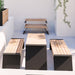 Gewerbefabrik Sitzbank Erlbach Outdoor Bank Parkbank Holz Schwarz RAL 9017 Park