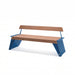 Gewerbefabrik Sitzbank Erlenbach Outdoor Bank Parkbank Holz Blau RAL 5005