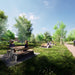 Gewerbefabrik Sitzbank Erlenbach Outdoor Bank Parkbank Holz Grau RAL 7011 Stadt
