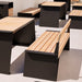 Gewerbefabrik Sitzbank Erlenbach Outdoor Bank Parkbank Holz Schwarz RAL 9017 Park