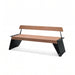 Gewerbefabrik Sitzbank Erlenbach Outdoor Bank Parkbank Holz Schwarz RAL 9017
