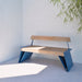 Gewerbefabrik Sitzbank Erlensee Outdoor Bank Parkbank Holz Blau RAL 5005 Park