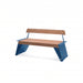 Gewerbefabrik Sitzbank Erlensee Outdoor Bank Parkbank Holz Blau RAL 5005