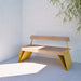 Gewerbefabrik Sitzbank Erlensee Outdoor Bank Parkbank Holz Gelb RAL 1028 Park