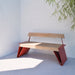 Gewerbefabrik Sitzbank Erlensee Outdoor Bank Parkbank Holz Rot RAL 3001 Park
