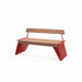 Gewerbefabrik Sitzbank Erlensee Outdoor Bank Parkbank Holz Rot RAL 3001