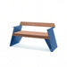 Gewerbefabrik Sitzbank Erligheim Outdoor Bank Parkbank Holz Blau RAL 5005