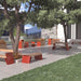 Gewerbefabrik Sitzbank Erligheim Outdoor Bank Parkbank Holz Rot RAL 3001 Stadt