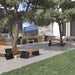 Gewerbefabrik Sitzbank Erligheim Outdoor Bank Parkbank Holz Schwarz RAL 9017 Stadt