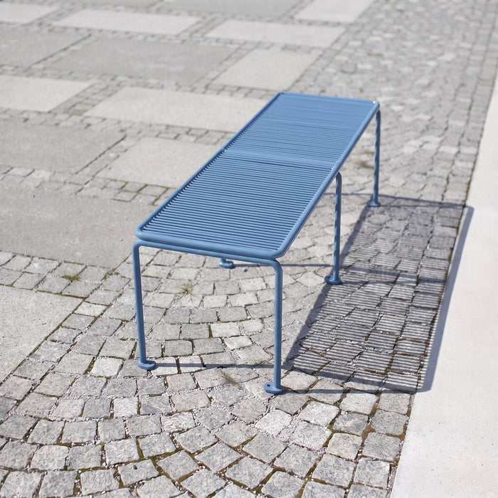 Gewerbefabrik Sitzbank Gangelt Outdoor Bank Parkbank Stahl Blau RAL 5005 Park
