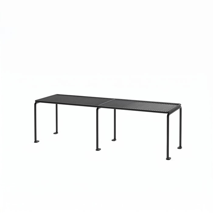 Gewerbefabrik Sitzbank Gangelt Outdoor Bank Parkbank Stahl Schwarz RAL 9017
