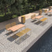 Gewerbefabrik Sitzbank Gangkofen Outdoor Bank Parkbank Stahl Gelb RAL 1028 Park