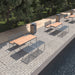 Gewerbefabrik Sitzbank Gangkofen Outdoor Bank Parkbank Stahl Grau RAL 7011 Park