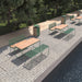 Gewerbefabrik Sitzbank Gangkofen Outdoor Bank Parkbank Stahl Grün RAL 6018 Park