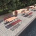 Gewerbefabrik Sitzbank Gangkofen Outdoor Bank Parkbank Stahl Rot RAL 3001 Park