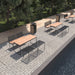 Gewerbefabrik Sitzbank Gangkofen Outdoor Bank Parkbank Stahl Schwarz RAL 9017 Park