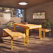 Gewerbefabrik Sitzbank Herrieden Outdoor Bank Parkbank Holz Gelb RAL 1028 Park